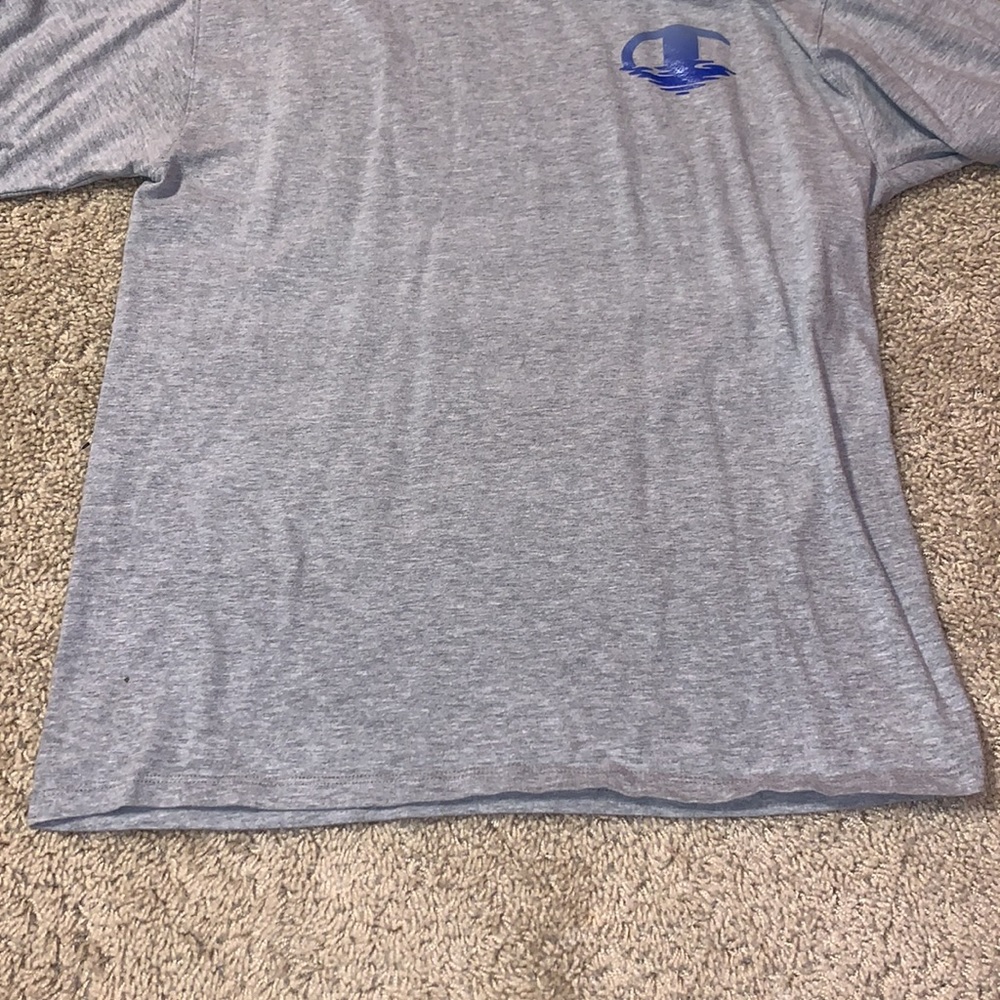 Men’s Gray Champion Long Sleeve Logo Shirt - Picture 6 of 9